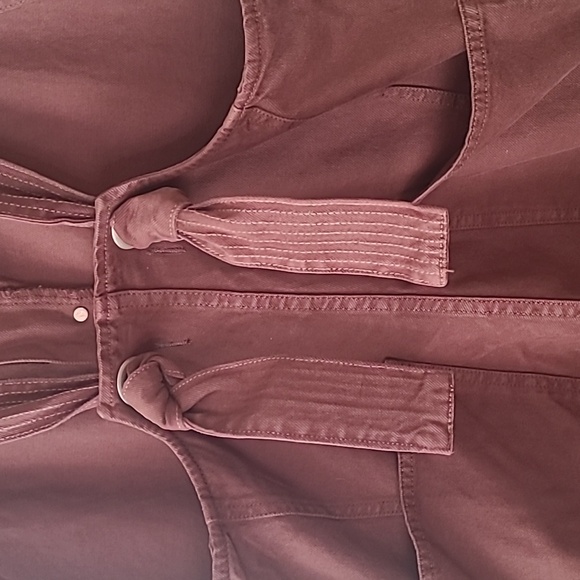 FREE PEOPLE ( WE THE PEOPLE) BROWN OVERALLS SIZE XL WIDE LEG - Picture 7 of 12